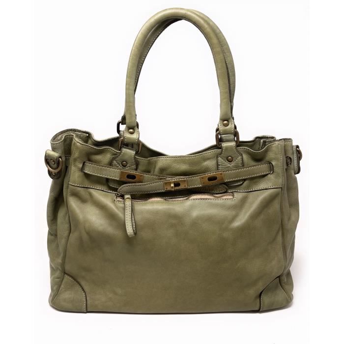 Sac cabas store cuir souple italien