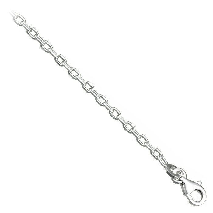 Chaîne En Argent Massif, Maille Forçat, 45 Cm, 4,36 G, Occasion