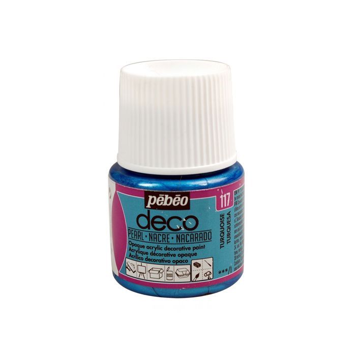 Peinture acrylique - PEBEO - Dco Nacr - 45 ml - Bleu Turquoise - Finition  brillante - Cdiscount Beaux-Arts et Loisirs cratifs