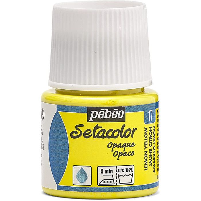 Peinture tissu Setacolor opaque jaune citron 45… - Achat / Vente peinture  acrylique Peinture tissu Setacolor op… - Cdiscount