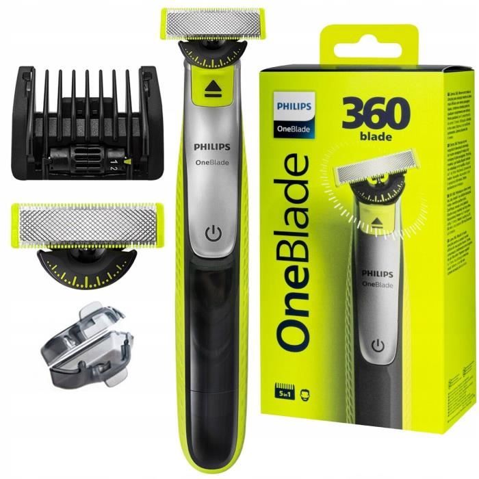 Rasoir électrique PHILIPS ONEBLADE 360 QP273020 Sabot 5 en 1