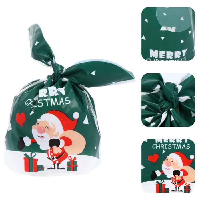 50pcs Sacs d'Emballage de BONBONS DE NOËL BEAUX SACS BISCUITS CONTENANTS NOUGAT biscuits