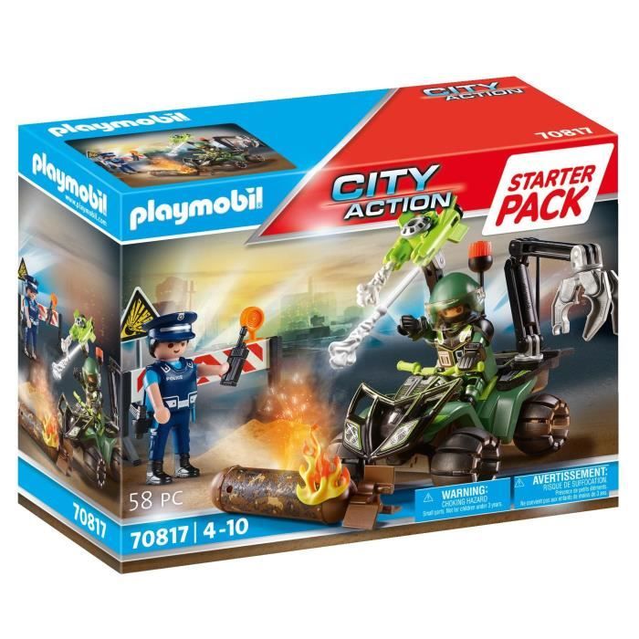 PLAYMOBIL - 71194 - City Action - Pick-up et pompier - Camion de pompiers  avec treuil et lance incendie - Cdiscount Jeux - Jouets
