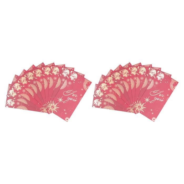 Enveloppe Chinoise En Soie Rouge Brodée Pour Cadeaux De Mariage Ou Argent - 19.5x11 Cm - 10