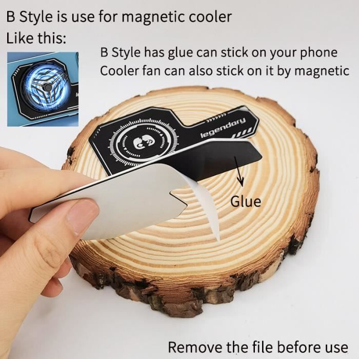 Ventilateur Refroidisseur Magnétique Pour Téléphone Et Tablette - Léger 68x58x26,5 Mm - LED RGB - Compatible Avec La Plupart Des Smartphones - 3