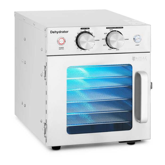 Déshydrateur Alimentaire Inox 6 Étages Séchoir Pour Légumes Fruits Jerky 500w - Noir