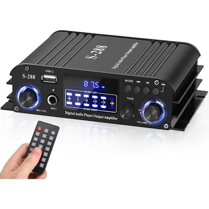 Carte amplificateur Bluetooth 5.0Carte HiFi Stéréo 2 Canaux Amplificateur Bluetooth 50w 2