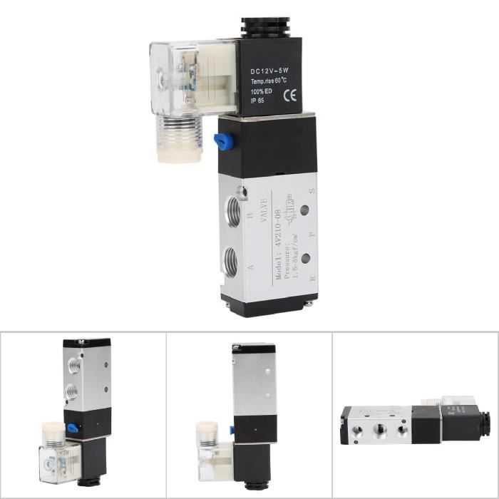 Électrovanne Pneumatique 2 Positions 5 Voies 24V | Modèles 5V210-08, 5V220-08, 4V230C-08 | Commande Automatisme