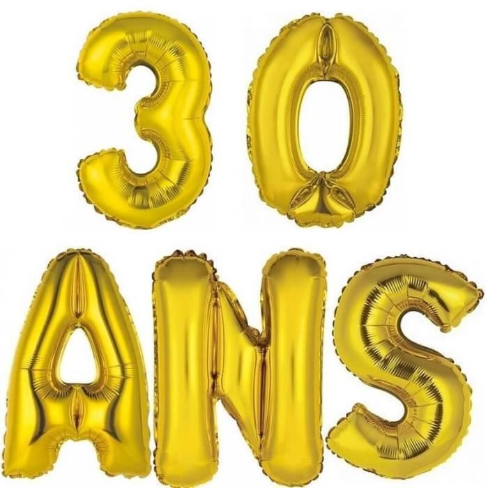 Ballon Chiffre Anniversaire-Ballon 30-Ballon Chiffre 30-Ballon 30 Ans-Chiffre  Ballon Anniversaire 30-Chiffre 30 Anniversaire[q22502] - Cdiscount Maison