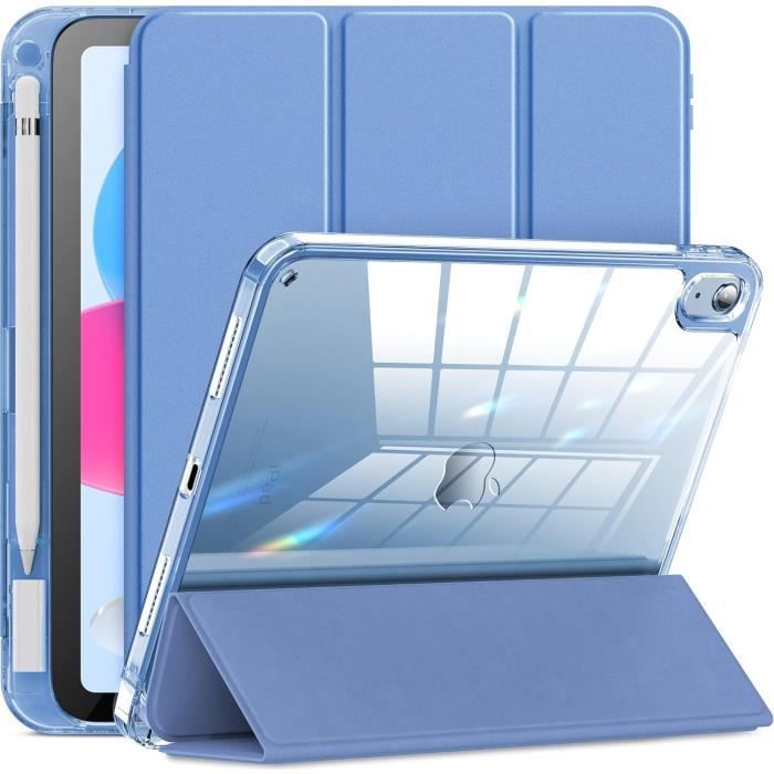 Étui En Cuir Véritable Plein Grain Pour IPad 10.9 10e Génération (2022) - Noir
