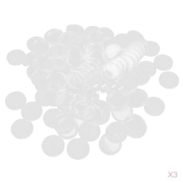 Spptty Tube De Rangement Rond Transparent Pour Pièces De Monnaie En Plastique Avec Coussin Éponge Pour Collection De Pièces De 25mm / 0.98 Po, Tube De Rangement Rond Transparent Pour Pièces De