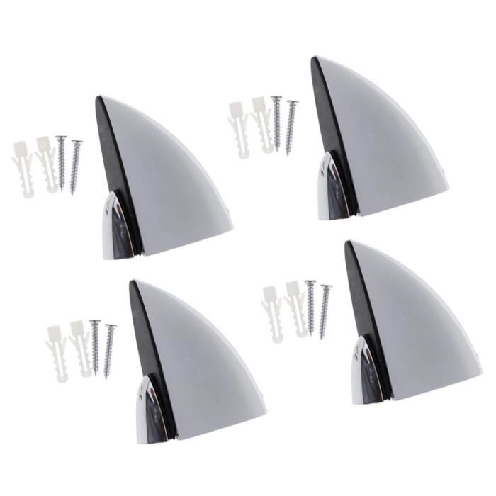 Support D'étagère En Verre Réglable, Qikuver 4 Pièces Support Etagere Verre, Pince Verre