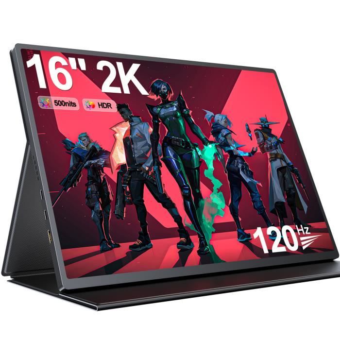 Moniteur Portable UPERFECT 2K 120Hz – 16 Pouces – Étui de Protection – PC/Mac/PS4/Xbox/Téléphone
