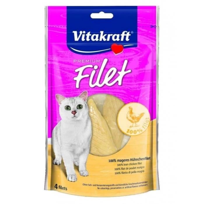 Vitakraft Premium Filets 100 Filet De Poulet Maigre Pour Chat 70g Lot De 3 Cdiscount