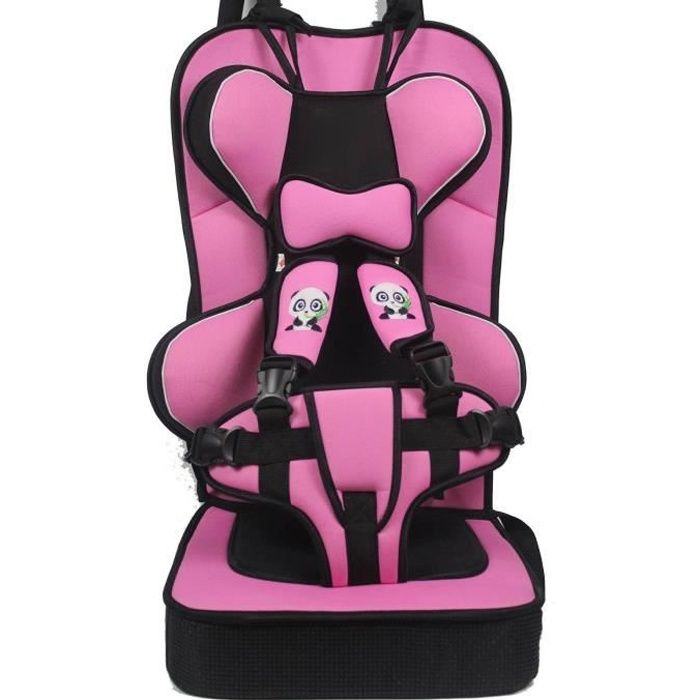 Vvikizy Siège dauto convertible Siège de voiture dappoint à dossier haut Siège de bébé convertible en auto embase Rouge Rose