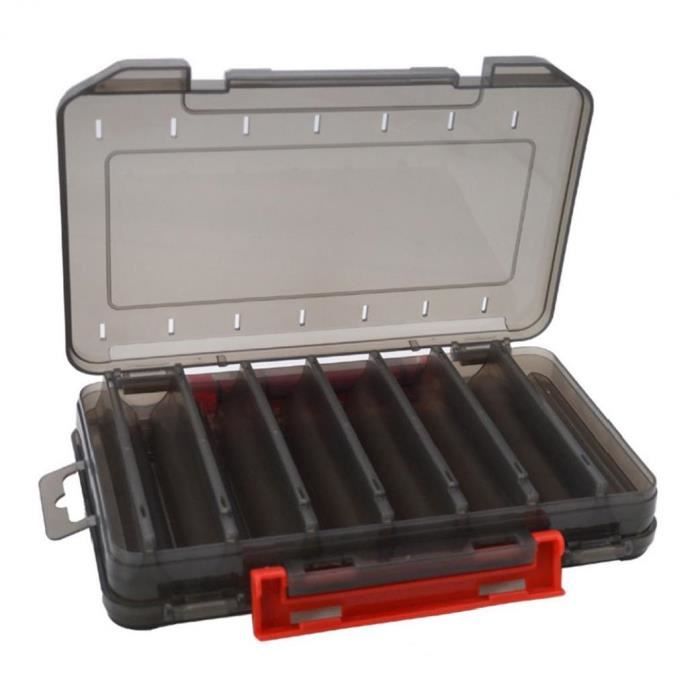 Boîte De Rangement De Pêche Double Face - Plastique Dur étanche - 14 Compartiments