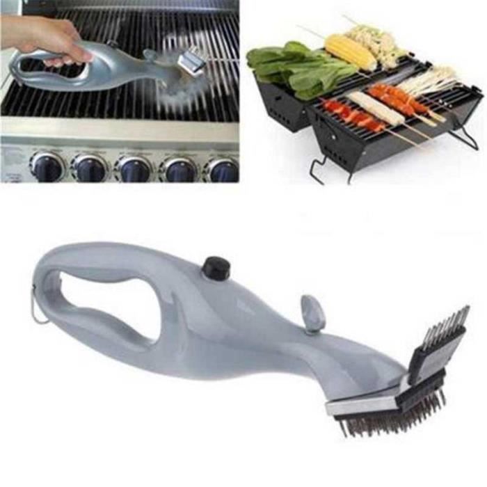 Nettoyeur De Gril Électrique Sans Fil Rechargeable - Brosse Rotative LED Pour Barbecue Inox