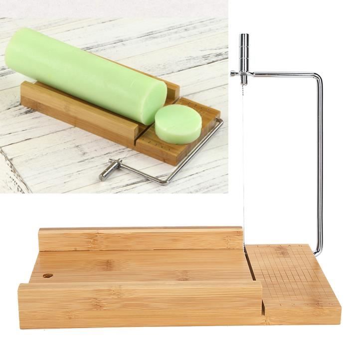 Coupe-savon Ondulé En Acier Inox – Poignée Bois – Pour Savon, Légumes, Cire, Gâteaux – 18,5 Cm