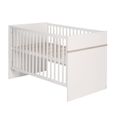 Ensemble de mobilier pour bébé ROBA Moritz - Lit 70x140 + Commode à Langer + Armoire - Blanc-1