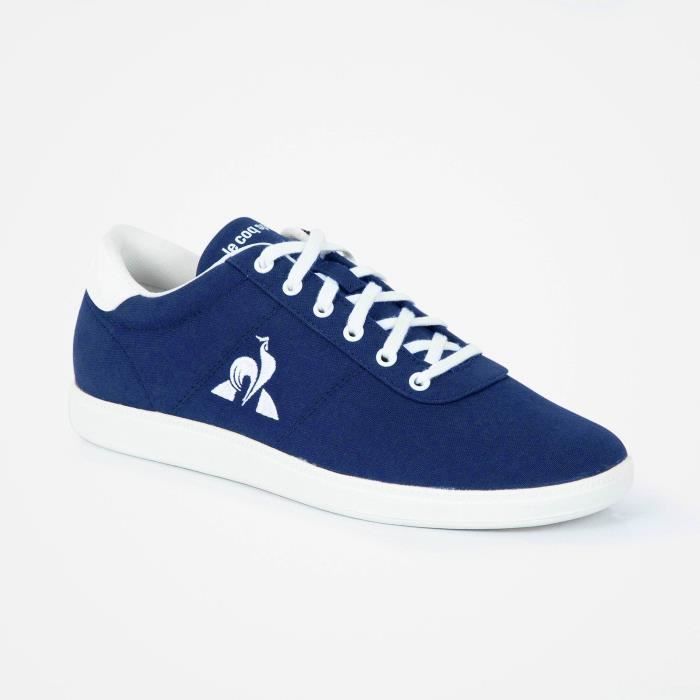 Basket Le Coq Sportif Court one Bleu Homme - LE COQ SPORTIF - Lacets -  Textile Bleu - Cdiscount Chaussures