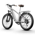 Vélo électrique rétro Shengmilo MX04 - 26" - 1000W Moteur Bafang - Batterie Amovible 48V 15AH - Argent-2