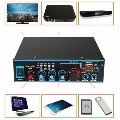 Amplificateur Bluetooth 400W X 2 BT-309A - Mini Amplificateur Audio 2 Canaux Stéréo Pour Home Cinéma