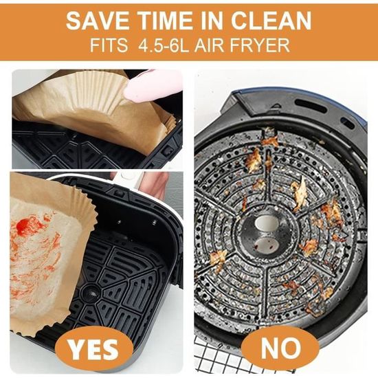 Papier Cuisson Pour Ninja Air Fryer, 100 Pièces 22x14cm