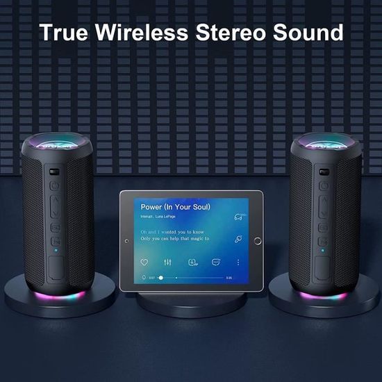 Enceinte Bluetooth Lumineuse,Mini Enceinte Bluetooth avec lumière LED  Basses améliorées 360° HiFi Audio Lecture de Carte TF pour - Cdiscount TV  Son Photo