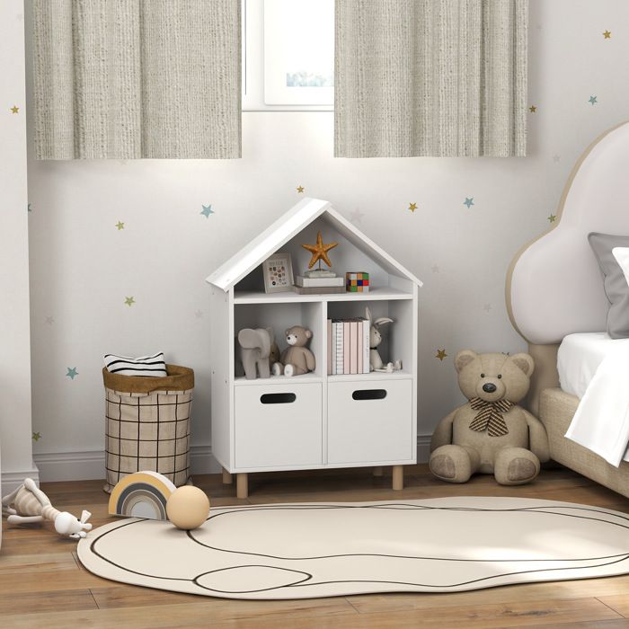 Étagère à Jouets Pour Enfants 11 Bacs De Rangements En Tissu Blanc Aiyaplay M25193094