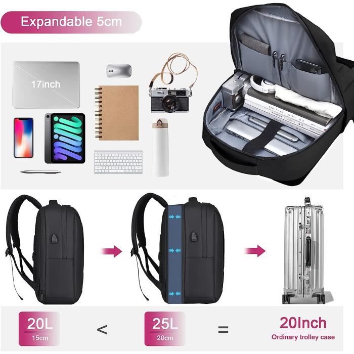 Bagage Cabine 40X30X20 Wizzair Taille Maximal, Extensible Sac A Dos Voyage Cabine  Avion Imperméable Noir Oxford Sac Ordinateu[x4129] 40x30x20 Wizzair Oxford  - Cdiscount Bagagerie - Maroquinerie
