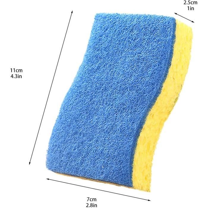 Éponge de nettoyage en silicone durable - Bleu - Éponge à récurer - Brosse