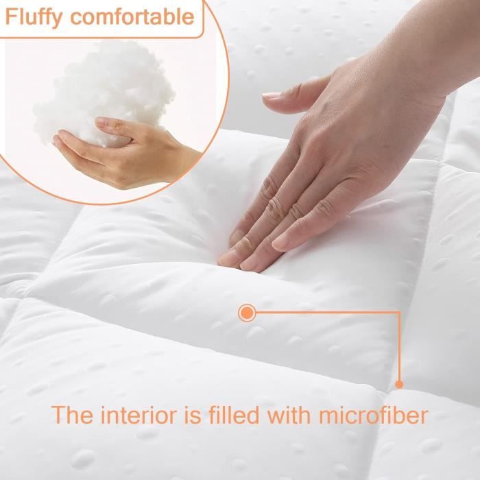 NIYS Surmatelas de 10 cm d'épaisseur - Matelassé en microfibre NIYS Surmatelas de 10 cm d'épaisseur - Matelassé en microfibre
