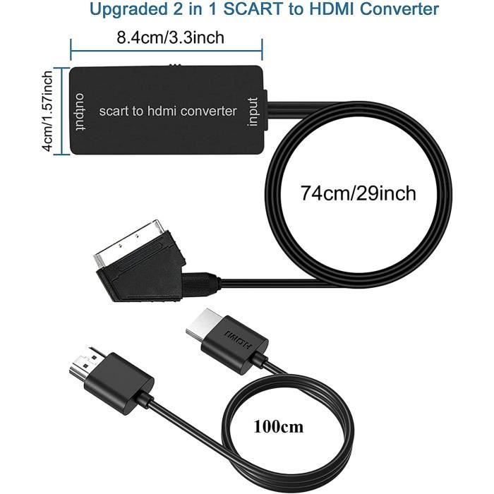 Sedao - Vente Informatique, bureautique - CONVERTISSEUR PÉRITEL VERS HDMI