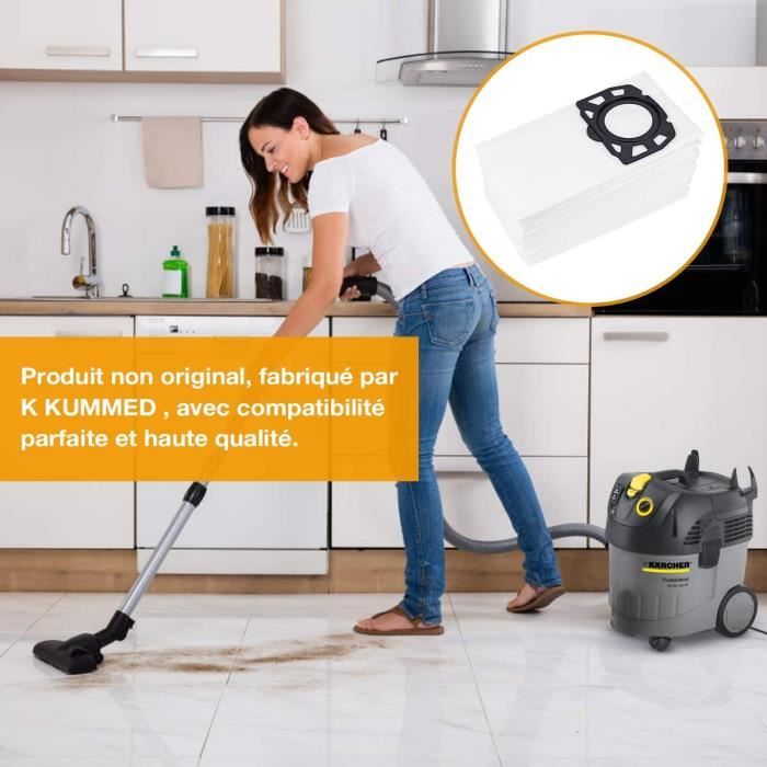 SAC ASPIRATEUR Lot de 12 Filtre de Remplacement pour Aspirateur Karcher WD4  WD5 MV4 MV5 MV6 WD4000 WD5999 Sacs agrave Filtre pou54 - Cdiscount  Electroménager