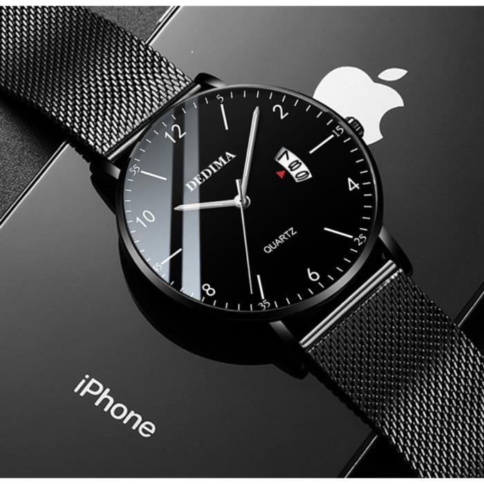 Montre or on sale noir homme