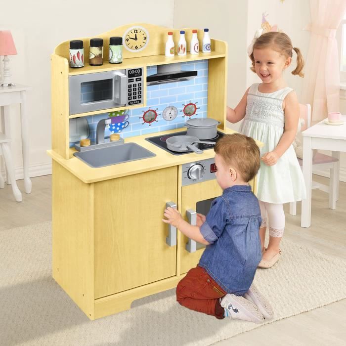 Cuisine Bebe Cuisine Enfant En Bois XMTECH Avec Lavabo Et Micro-ondes