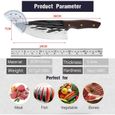 couteau japonais huusk, couteau à désosser forgé à la main professionnel, couperet, couteau de cuisine tranchant (pointu)-3