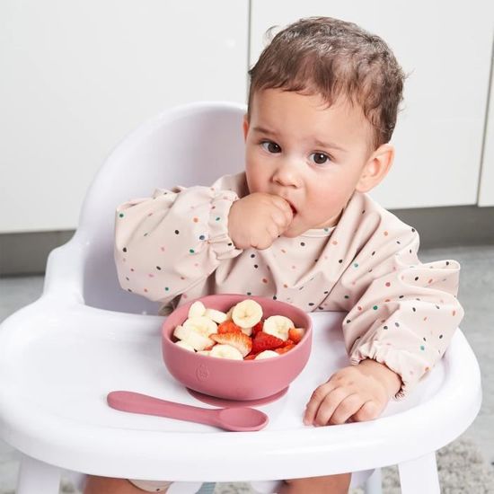 Bavoir Manches Longues Bébé - Imperméable - Pour Repas DME 6-18 Mois