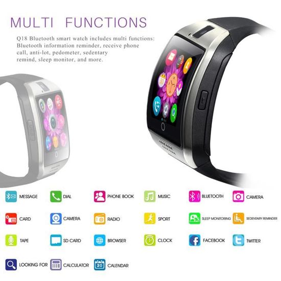 Montre intelligente Bluetooth Smart 