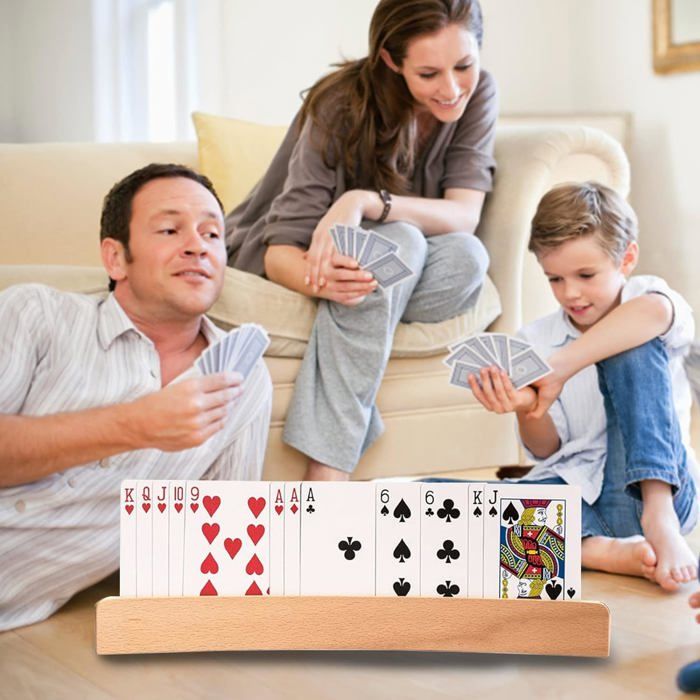 Jeu De Carte Pipihome 4 Pièces Porte Carte Enfant, Support Carte à Jouer Pour Uno Jeux De Cartes, Porte Cartes à Jouer Support, Support Carte De Pour Enfants, Adultes, Personnes Âgées (A
