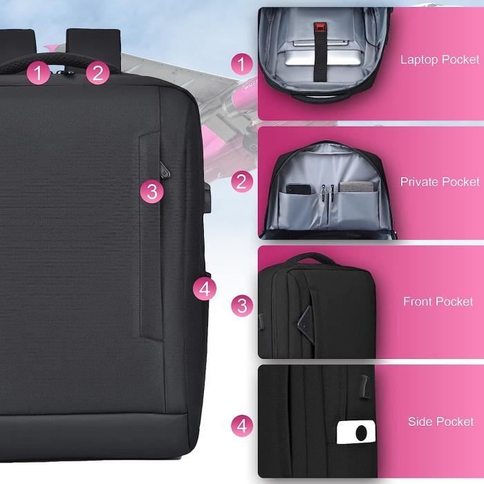 Bagage Cabine 40X30X20 Wizzair Taille Maximal, Extensible Sac A Dos Voyage  Cabine Avion Imperméable Noir Oxford Sac Ordinateu[x4129] 40x30x20 Wizzair  Oxford - Cdiscount Bagagerie - Maroquinerie