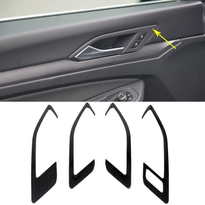 Décoration intérieure,Accessoires d'intérieur de voiture pour Volkswagen VW  Golf 8 MK8 2020 2021 LHD,couvercle - Type Black steel -A - Cdiscount Auto