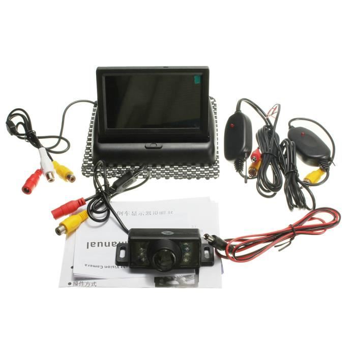 Kit 4.3″ Caméra Recul Écran LCD Moniteur IR Vue Arriere Pliable Sans Fils  Auto - Cdiscount Auto