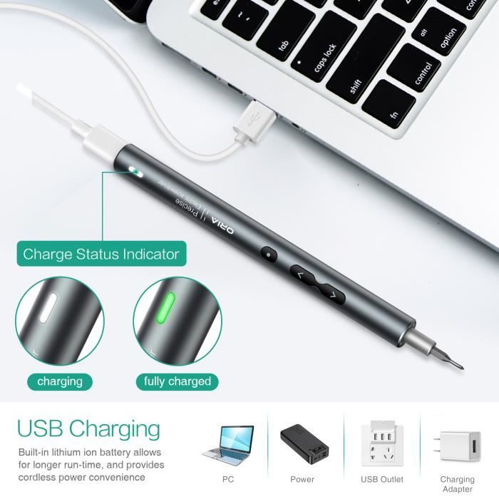 Tournevis électrique Rechargeable USB C - Kit De Précision Pour électronique Et Réparation