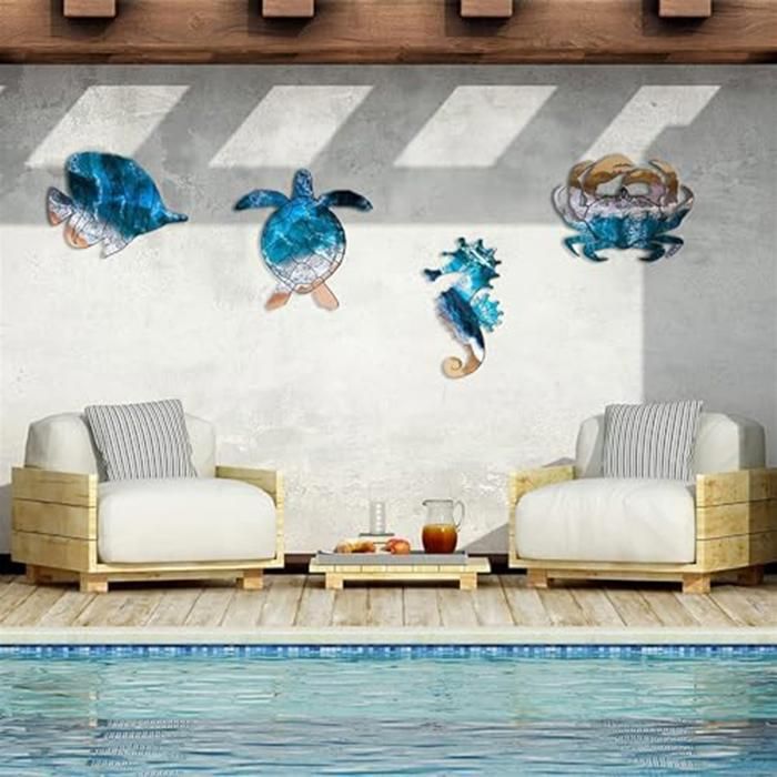 Numéros De Maison Personnalisés De Tortues De Mer Pour L