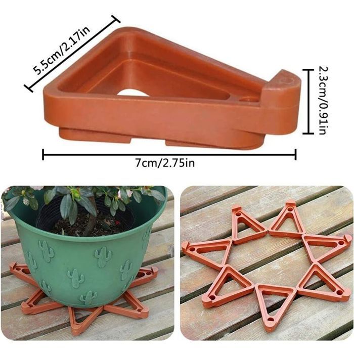 Teppe-Lot De 24 Pots De Fleurs Invisibles Pour Pots Triangulaires