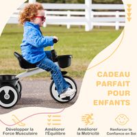 COSTWAY Draisienne Bébé PP – Siège Réglable 30-35 Cm – Vélo Équilibre Sans Pédale – 2 Roues EVA – Dès 18 Mois