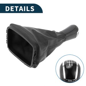 Pommeau Levier De Vitesse 6 Vitesses Noir Cuir Pour SKODA FABIA I (6Y) - Remplacement Direct