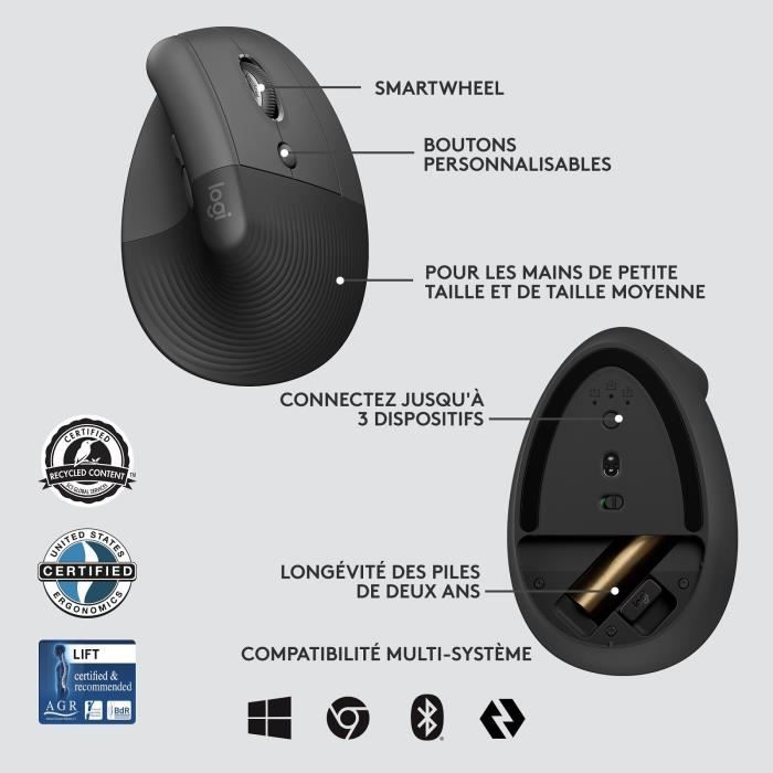 Logitech - Souris Sans Fil Signature M650 for Business - Noir