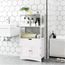 Etagere De Rangement Meuble Salle De Bain Blanc Avec 1 Tiroir 2